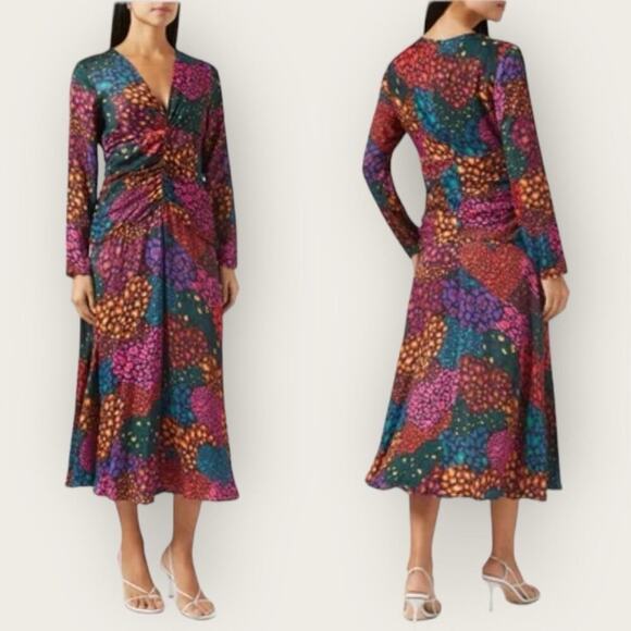 FARM Rio Dresses & Skirts - NWT | Farm Rio | Rainbow Hearts Midi Dress | Multi Color | Medium